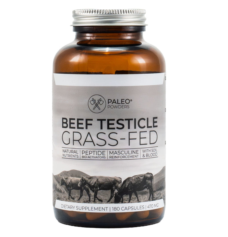 Beef Testicles - Grass Fed - 180 capsules - Paleo Powders